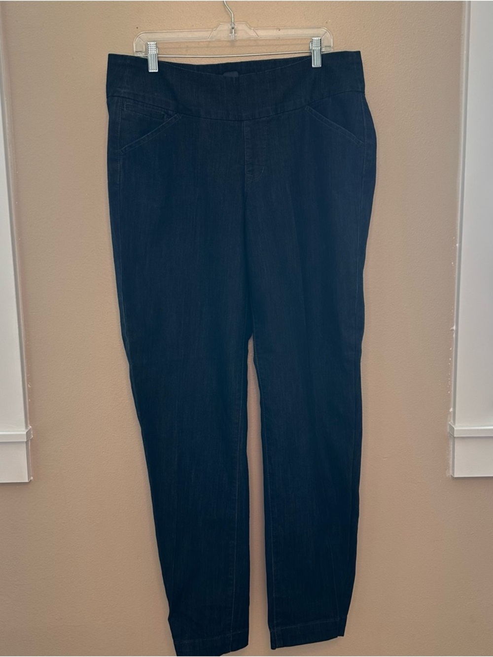 Jag Jeans Straight-Leg Pull-On Jeans in Dark Blue